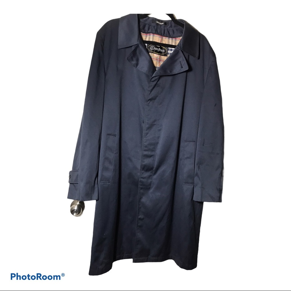 Men’s Croydon Long Trench Raincoat Business Jacket